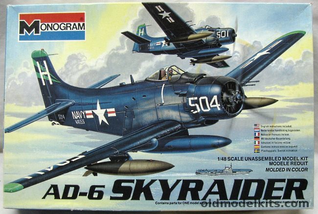 Monogram 1/48 AD-6 Skyraider, 5429 plastic model kit